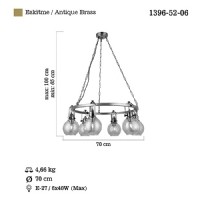 LUCEA 1396-52-06 PONTE 6 LI YUV. AVZE ESK. 6xE27