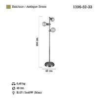 LUCEA 1396-52-33 PONTE 3 L LAMBADER ESK. 3xE27