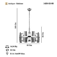 LUCEA 1420-52-08 KANSAS Q60 LIK ESKTME AVZE 8XE14