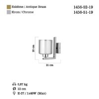 LUCEA 1456-52-19 VODA ESKTME APLK 1XE27