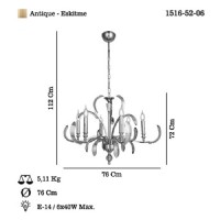 LUCEA 1516-52-06 ARTEMI 6 LI ESKTME AVZE 6XE14