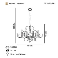 LUCEA 1516-52-08 ARTEMI 8 L ESKTME AVZE 8XE14