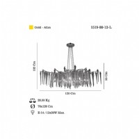 LUCEA 1519-80-12-L ABRANTES Q80X120 12 L ALTIN YEMEK MASASI AVZE 12XE14