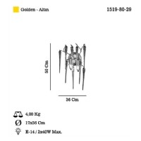 LUCEA 1519-80-29 ABRANTES 2 L ALTIN APLK 2XE14