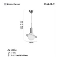 LUCEA 1553-51-01	GLOVIS Q15 KROM KCK TEKLI 1XE27