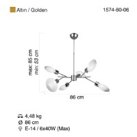 LUCEA 1574-80-06 OKASSO 6 LI ALTIN AVZE 6XE14
