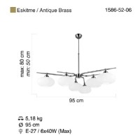 LUCEA  1586-52-06 AMEDO 6 LI ANTK LAK AVZE 6XE27
