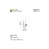 LUCEA 1609-87-19 LAMORA TEKLI KOBALT APLIK 1XE14