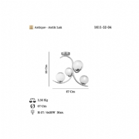 LUCEA 1611-52-04 BOYKA 4 LU ANTIK LAK AVIZE 4XE27
