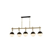 AVONN AV-1895-5EY  Siyah/Eskitme Boya/Kaplama Modern Avize E27 Metal Cam 100x15cm