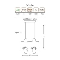 ZCAN AYDINLATMA 3431 SERS GU10 10W LEDL 2 L SAKSI SARKIT (3431-2A) EK DAHL DELDR