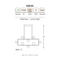 4029-8A ZCAN AYDINLATMA 48W 8 L LEDL DKEY MASA ST SARKIT AVZE ROSE GOLD(BAKIR) GVDE 3000K SARI IIK