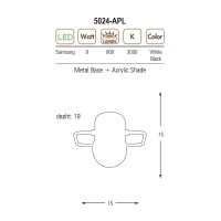 5024-APL,19 ZCAN AYDINLATMA 8W LEDL SYAH+BAKIR GVDE DEKORATF APLK 3000K SARI IIK