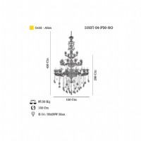 LUCEA 51937-04-P30-SG DANETTE 30 LU AVZE 30*E14