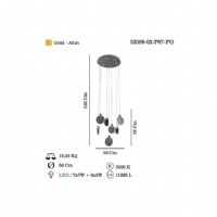 LUCEA 52009-02-P07-FG OTINA 7 LI LEDLI SARKIT 7*5W+6*3W