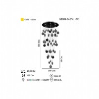 LUCEA 52009-04-P41-FG OTINA 41 LI LEDLI SARKIT 41*7W+12*5W