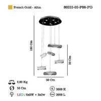 LUCEA 80333-03-P06-FG PORTIMAO 6 LI LEDL AVZE 5W*6