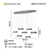 LUCEA 80333-06-L07-FG PORTIMAO 7 L LEDL M.ST 5W*7