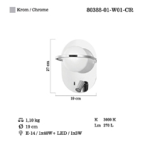 LUCEA 80388-01-W01-CR NETUS APLK E14X1