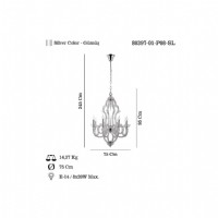LUCEA 80397-01-P08-SL PINTANO 8 L AVZE 8XE14