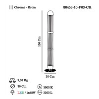 LUCEA 80453-10-F03-CR BERCETO LEDLI LAMBADER 48W 3000K