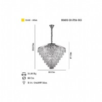 LUCEA 80493-03-P24-SG ANEMON 24 LU 80 LIK AVIZE 24XE14