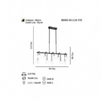 LUCEA 80565-03-L10-CO OVALINO 10 LU M.US LEDLI ESK AVIZE 5+5 3000K 50W