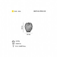 LUCEA 80579-04-W02-GD RIELLA ALTIN APLIK 2XE14
