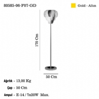 LUCEA 80585-06-F07-GD ARTMOON 7 LI ALTIN LAMBADER 7XE14