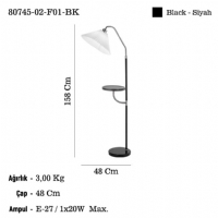 LUCEA 80745-02-F01-BK MASERA 02 SIYAH LAMBADER 1XE27