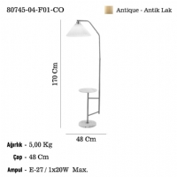 LUCEA 80745-04-F01-CO MASERA 04 ANTIK LAMBADER 1XE27