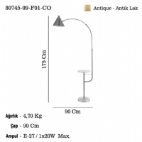 LUCEA 80745-09-F01-CO MASERA 09 ANTIK LAMBADER 1XE27
