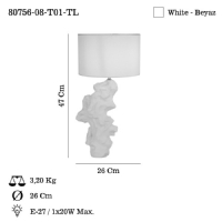 LUCEA 80756-08-T01-TL SOLVITO 08 MASA LAMBASI 1XE27