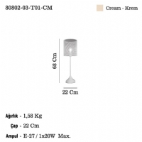 LUCEA 80802-03-T01-CM ESSENZA METAL MASA LAMBASI 1XE27
