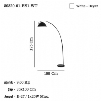 LUCEA 80820-01-FS1-BK PUCARA K.BOY SIYAH LAMBADER 1XE27