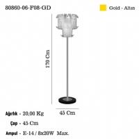 LUCEA MONTEVITA 80860-06-F08-GD 8 LU 2 KATLI LAMBADER 8XE14