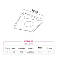Nevo Sva Alt Led Spot Siyah ND346