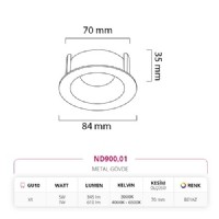 Nevo Sva Alt Led Spot Beyaz ND900