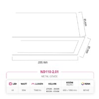 Nevo 200 Cm Sva Alt Linear Armatr Beyaz ND110-2