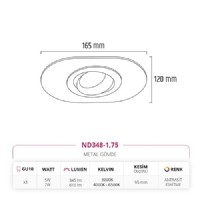 Nevo Sva Alt Led Spot Eskitme Antrasit ND348-1