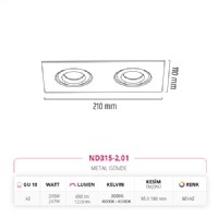 Nevo Sva Alt kili Led Spot Beyaz ND315-2