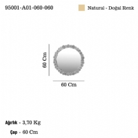 LUCEA 95001-A01-060-060 LAPENA K.BOY YUV AHSAP AYNA