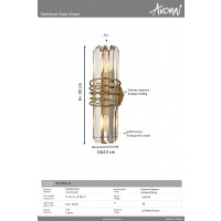 AVONN AP-1906-1E Eskitme Kaplama Aplik E14 Metal Kristal 10cm