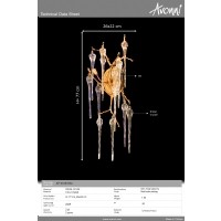 AVONNI AP-4168-BSA Sar Boyal Aplik, G4, Metal, Kristal, 26x22cm