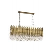 AVONNI AV-1767-E100X35 Eskitme Kaplama Modern Avize, E27, Metal, Kristal, 100x35cm