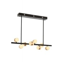 AVONNI AV-1770-8Y-CPR Bakr/Siyah Boyal Modern Avize, LED, Metal, PVC, 90x15cm