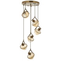 AVONNI AV-1780-6ET Eskitme Kaplama Modern Avize, E27, Metal, Cam, 45cm