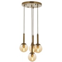 AVONNI AV-1781-4ET Eskitme Kaplama Modern Avize, E27, Metal, Cam, 40cm