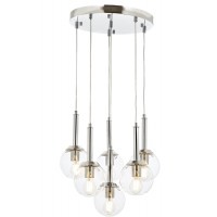AVONNI AV-1781-6KT Krom Kaplama Modern Avize, E27, Metal, Cam, 50cm