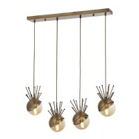 AVONNI AV-1783-4EY Eskitme Kaplama Modern Avize, E27, Metal, Cam, 70x13cm